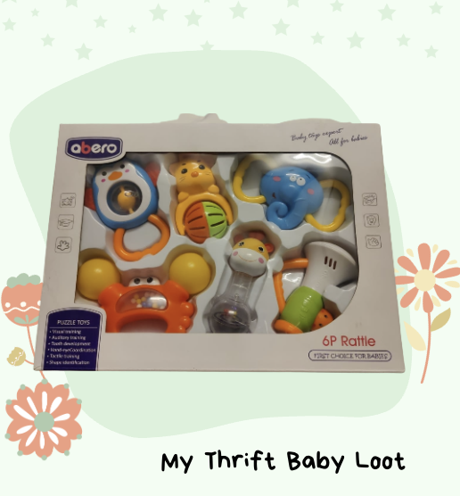 NEW set of 6 baby rattles